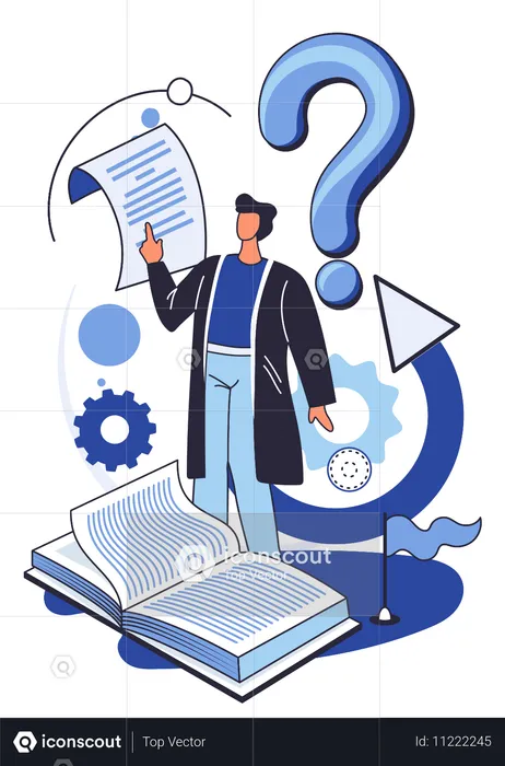 Man solving business problem  Illustration