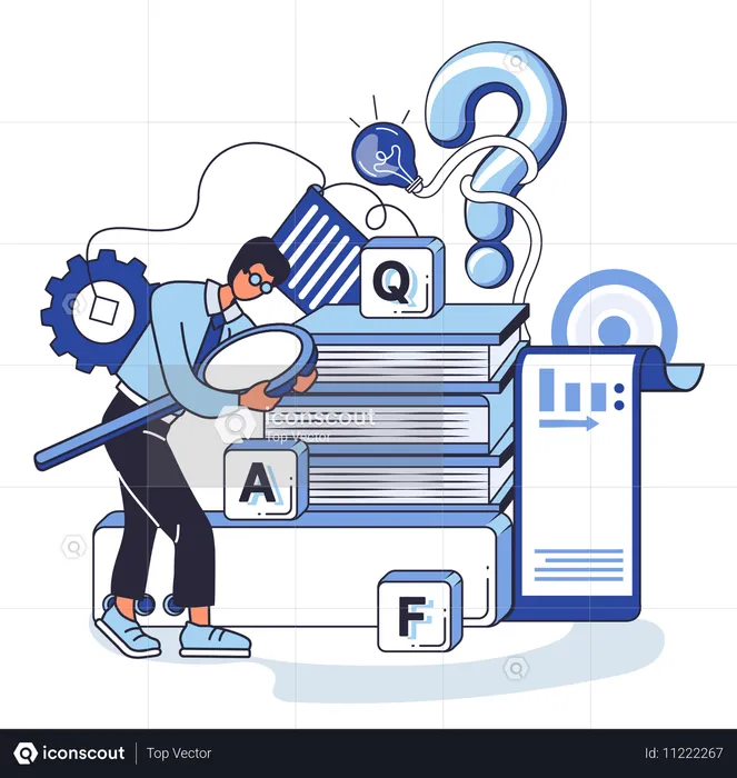 Man solving business problem  Illustration