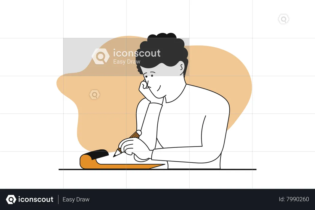 Man study  Illustration
