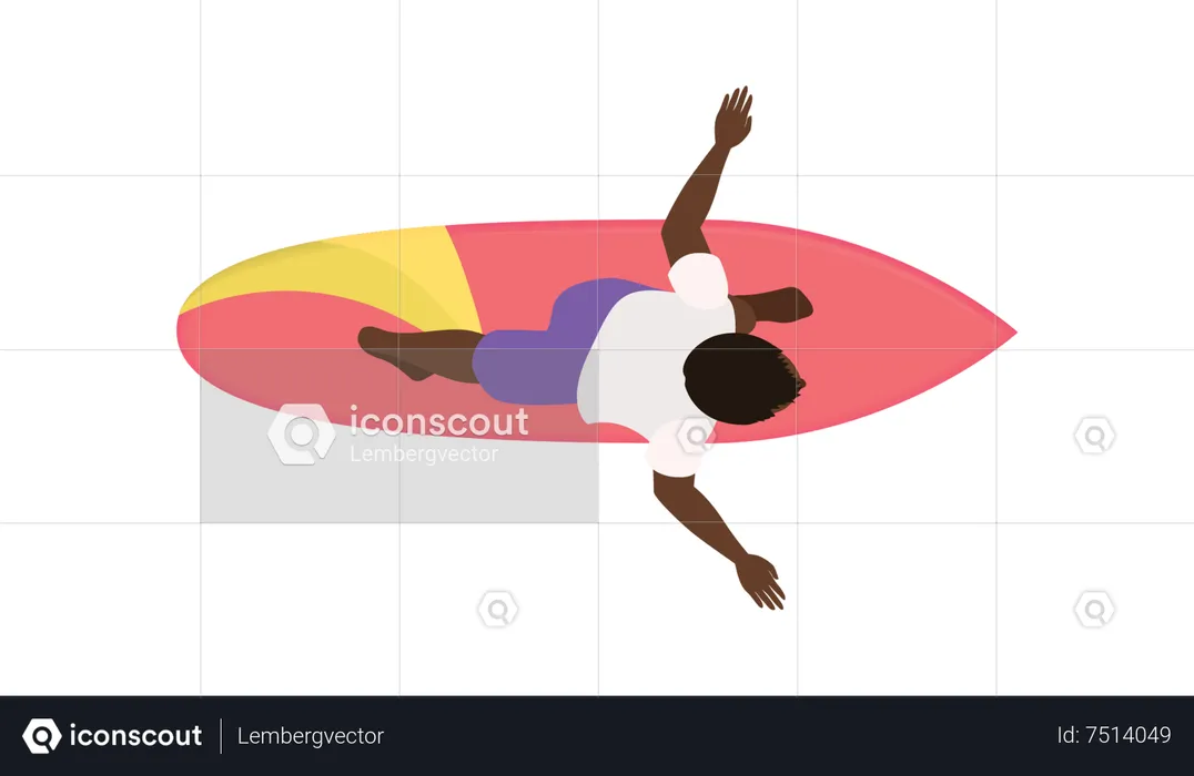 Man surfing  Illustration