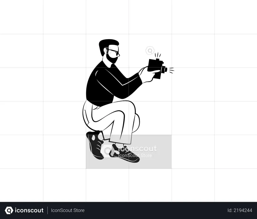 Man taking photo  Illustration