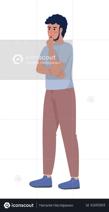 Man thinking about decision  Illustration