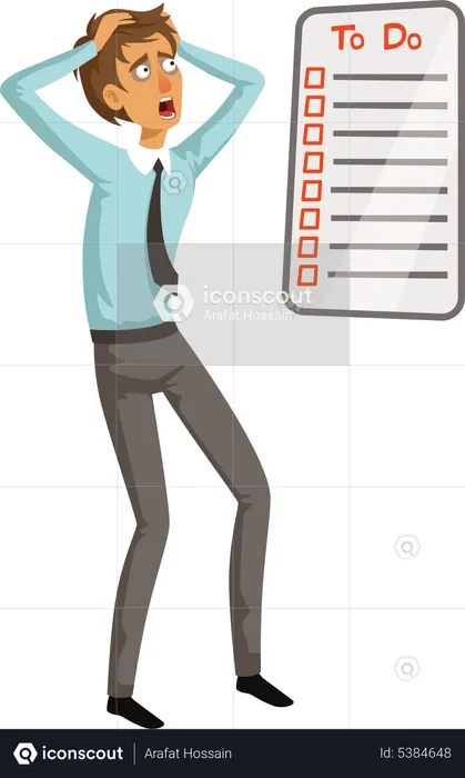 Man under workload  Illustration