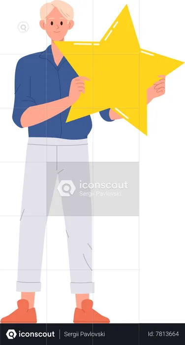 Man user giving opinion  Illustration