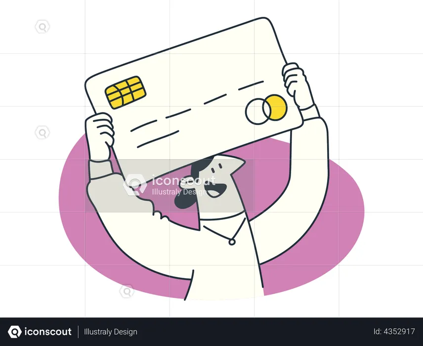 Man using credit card for payment  Illustration