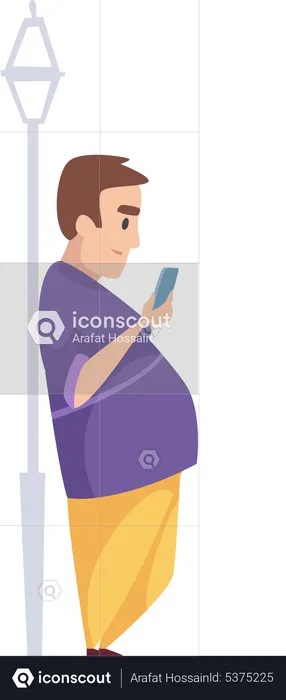 Man using phone  Illustration