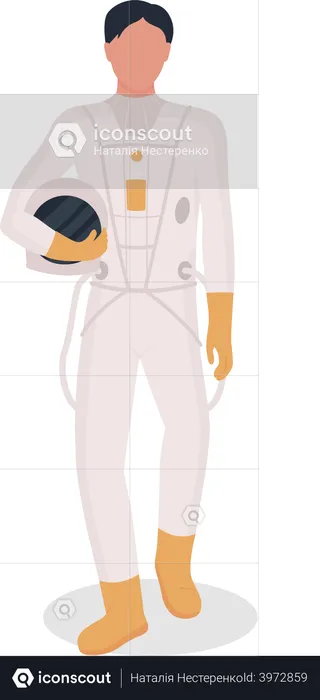 Man wearing space suit  Illustration