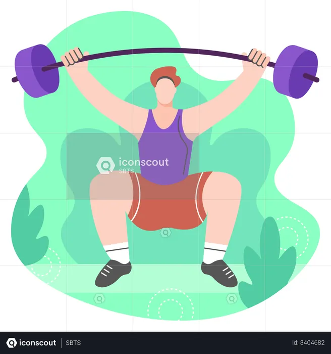 Best Free Stickman doing weight lifting Illustration download in PNG &  Vector format