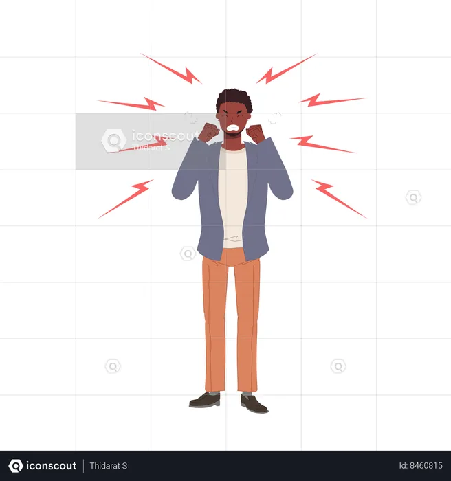 Man with anger issues  Illustration