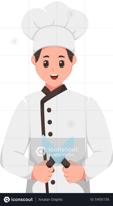 Man with Chef Profession  Illustration