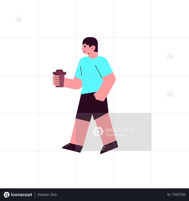 Man with coffee  Illustration