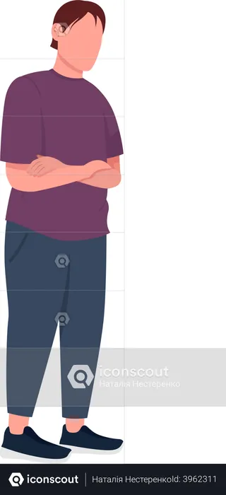 Man with crossed arms  Illustration