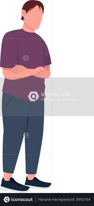 Man with crossed arms  Illustration