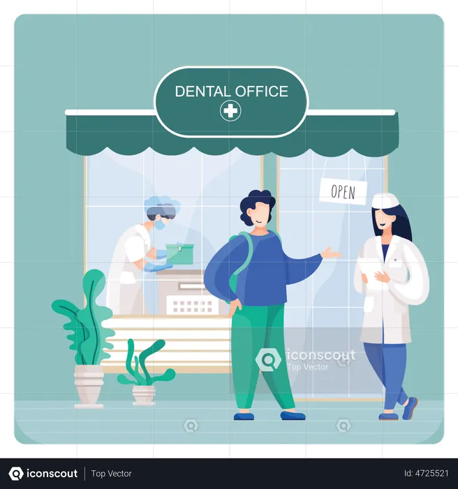 Man with Dentist appointment  Illustration