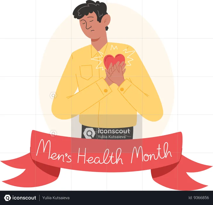 Man with Heart Attack risk  Illustration