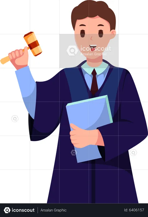 Man with Judge Profession  Illustration