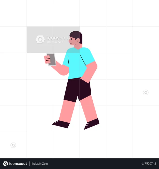 Man with phone  Illustration