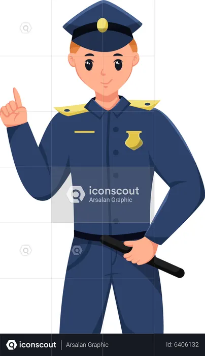 Man with Security Profession  Illustration