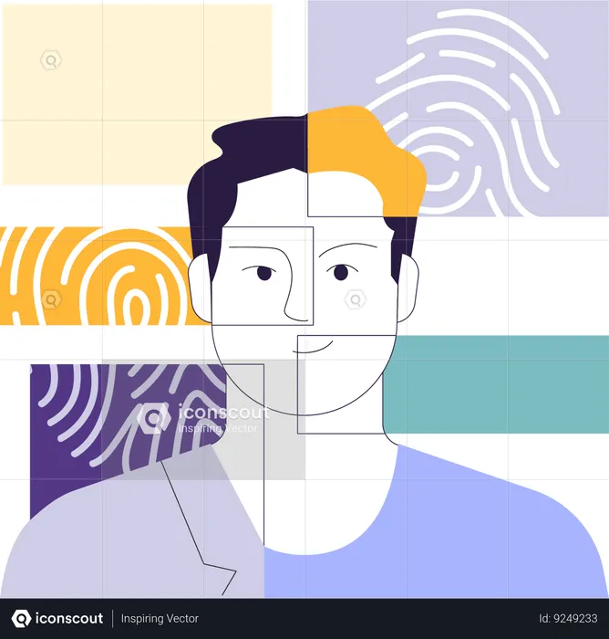 Man with Social equity  Illustration