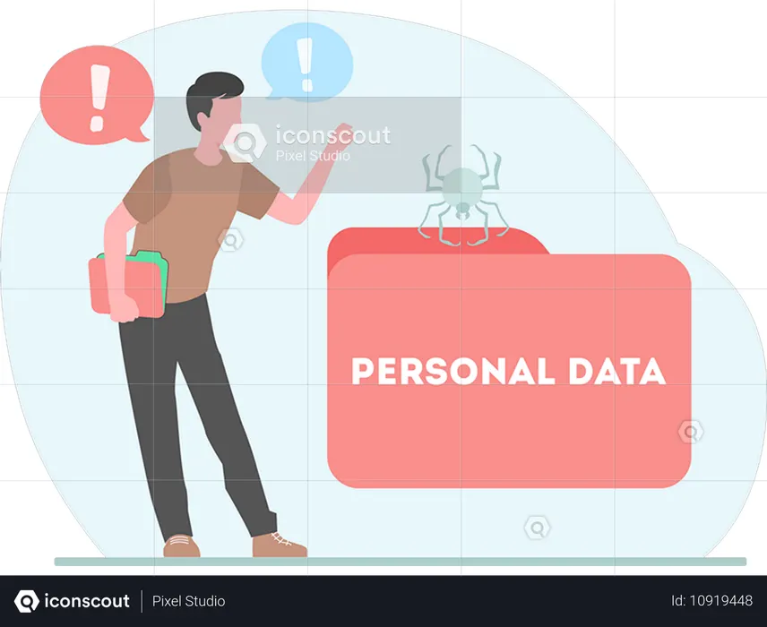 Man working on debugging  Illustration