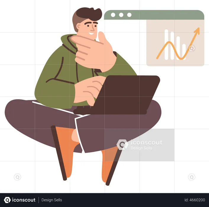 Man working on web Development  Illustration
