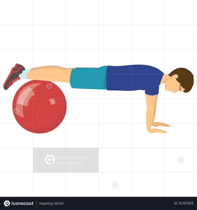 Man workout  Illustration