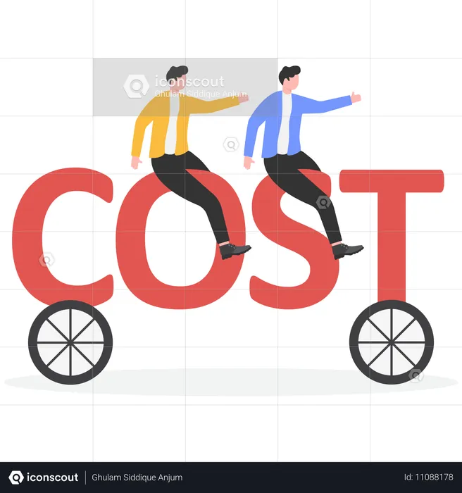 Management cost analysis with database  Illustration