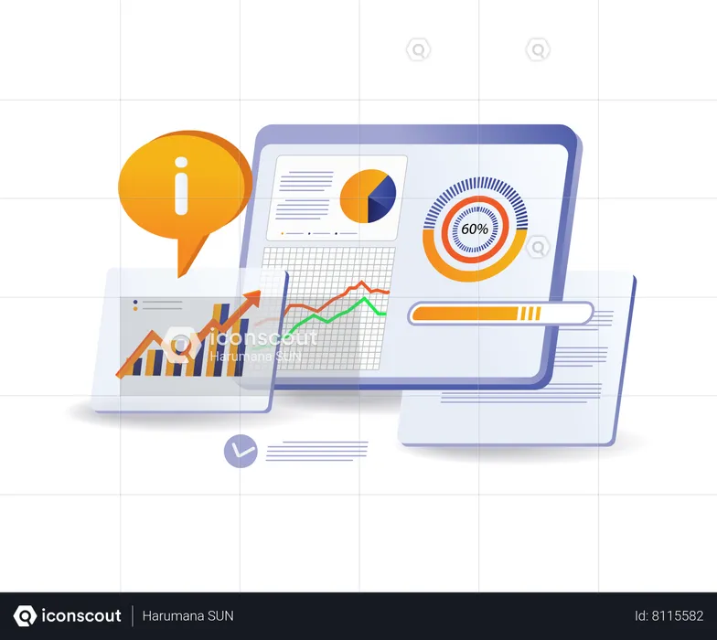 Management technology business analysis mechanism process  Illustration