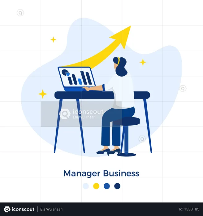 Manager Business Illustration concept  Illustration