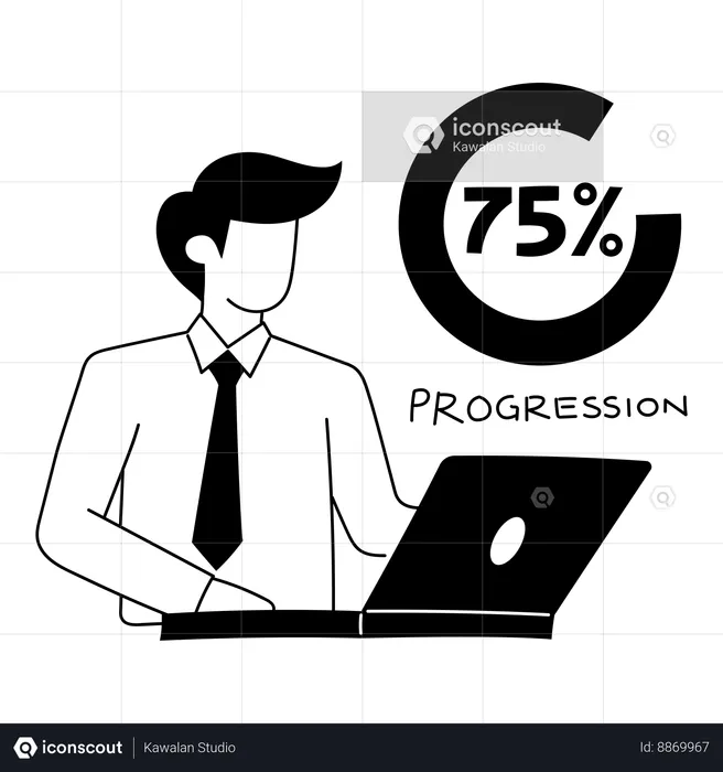 Manager is taking project update  Illustration