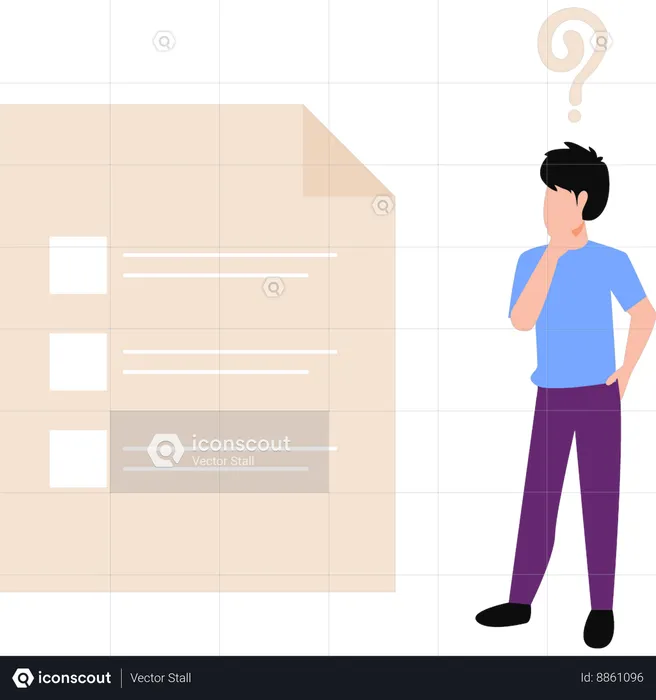 Manager is thinking business plans  Illustration