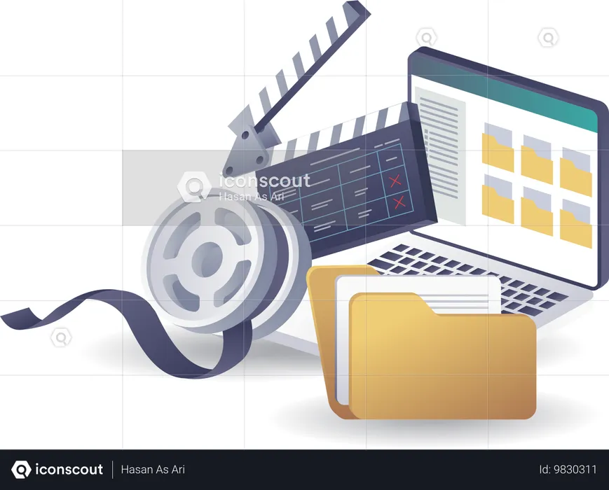 Managing Data Files in Creative Video Editing Projects  Illustration