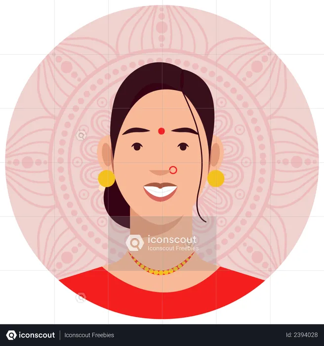 Manipuri female  Illustration