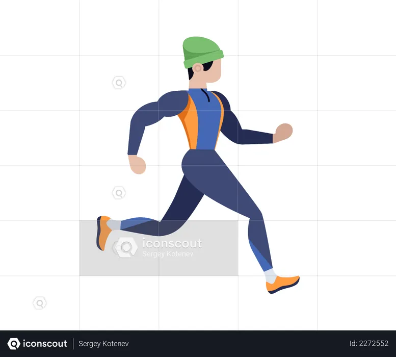 Mann joggt  Illustration