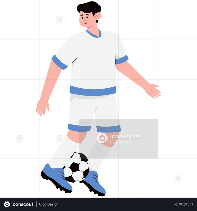 Mann schnappt sich den Ball  Illustration