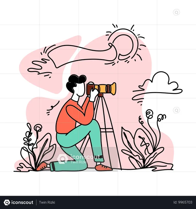 Mann macht Foto  Illustration