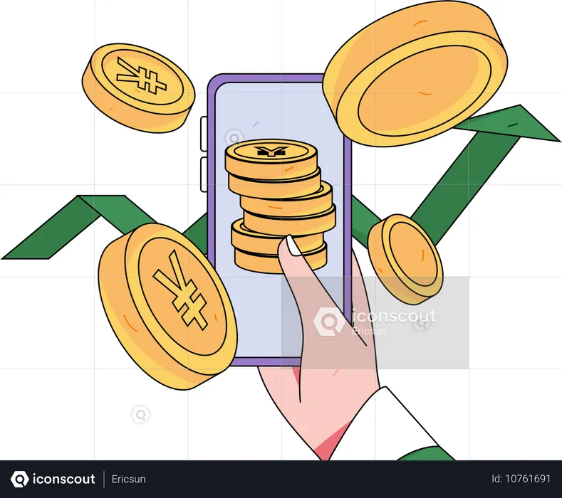 Mann mit Finanzanalyse  Illustration