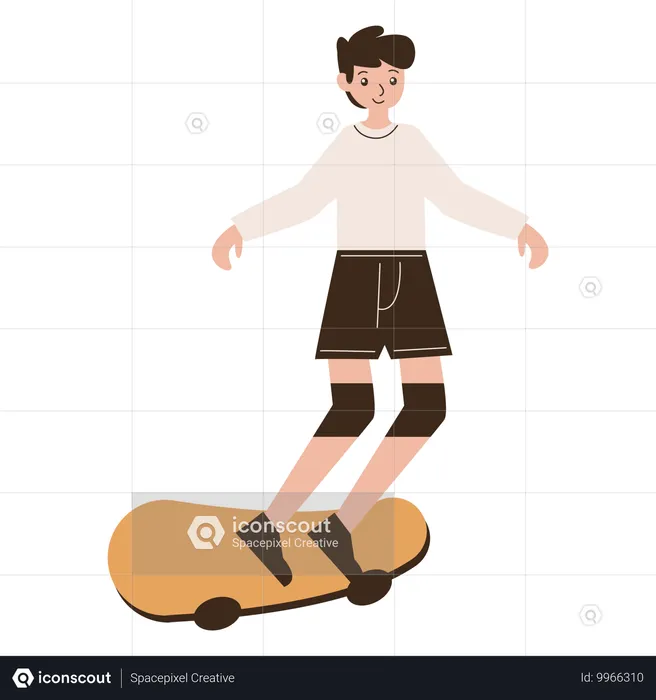 Skateboard-Tricks für Männer  Illustration