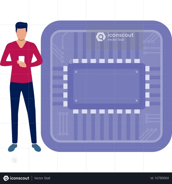 Mann zeigt Großhandelstrommel-Reset  Illustration