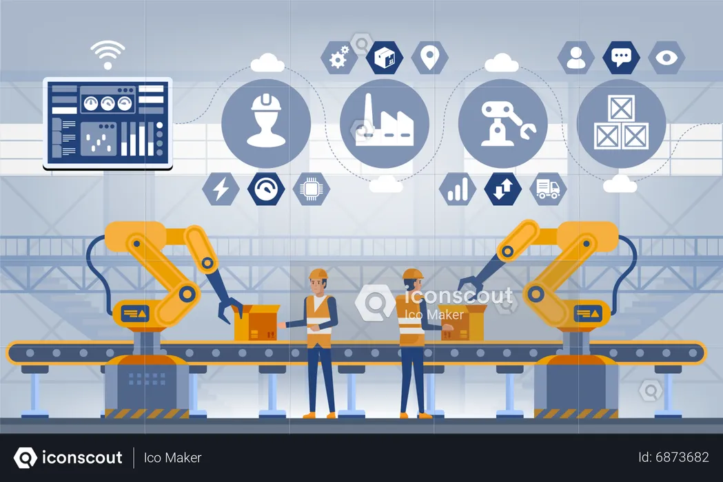 Manufacturing Plant  Illustration