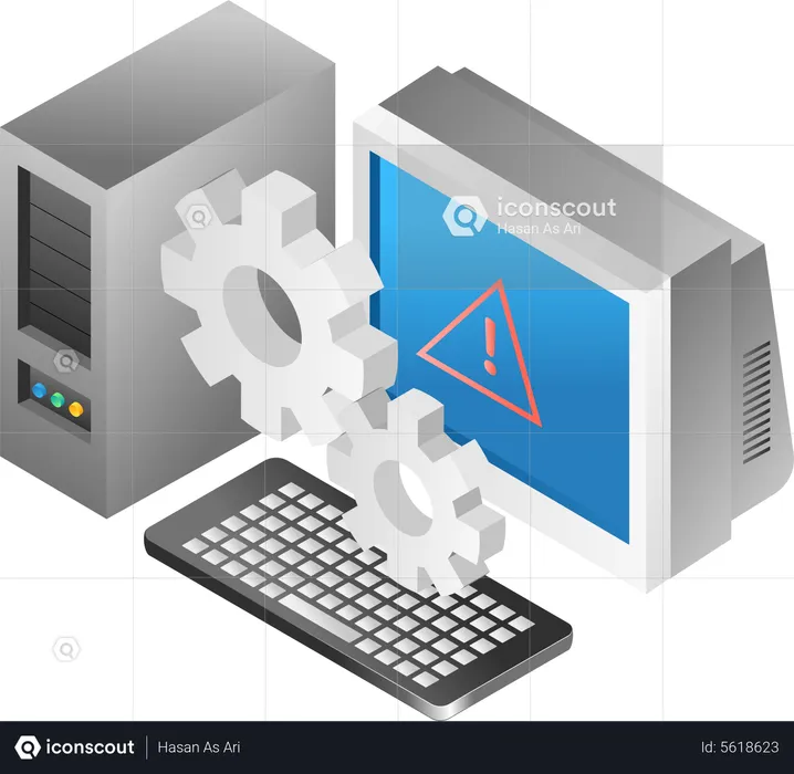 Manutenção de computadores  Ilustração