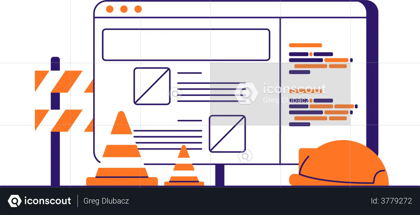 Manutenção do site  Ilustração