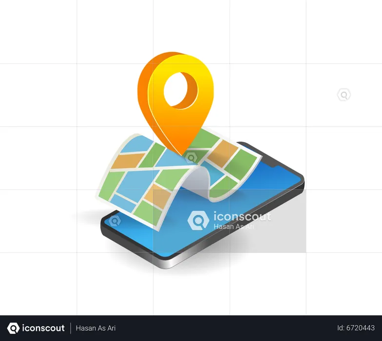 Map Application  Illustration