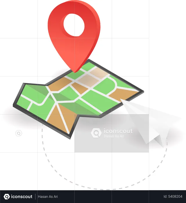 Map location pin  Illustration