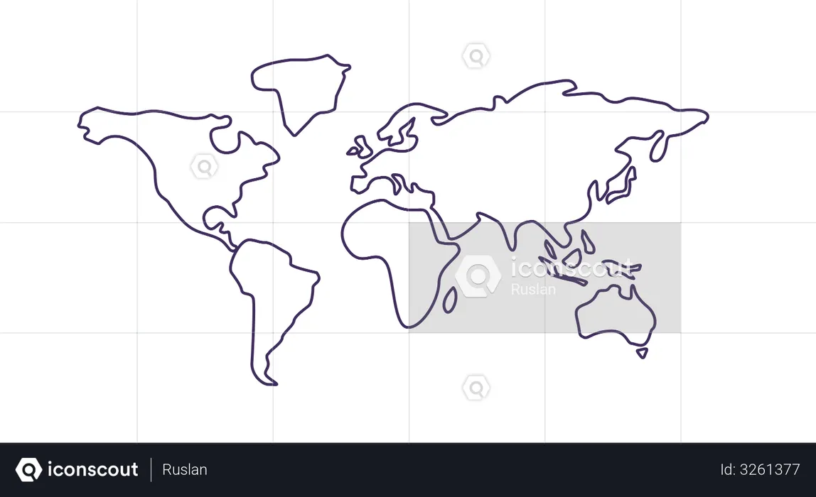 Mapa mundial  Ilustração
