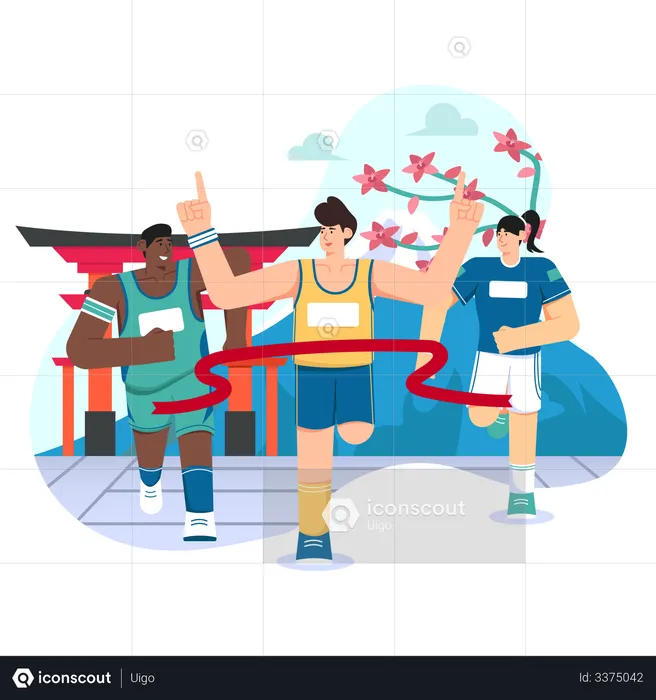 Marathon race  Illustration