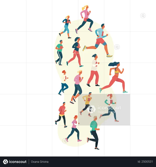 Marathon race  Illustration