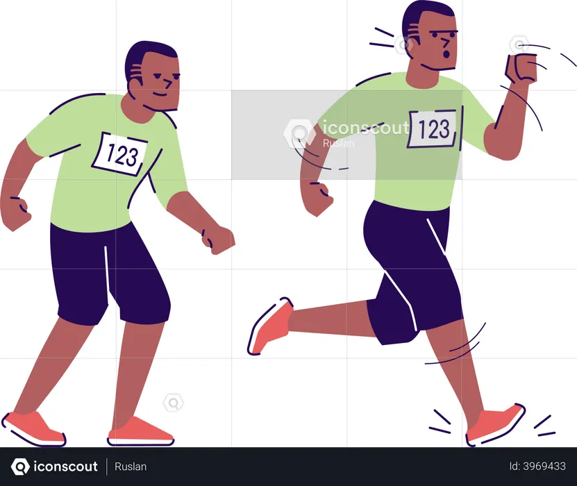 Marathonläufer  Illustration
