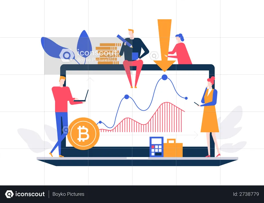 Marché des cryptomonnaies  Illustration