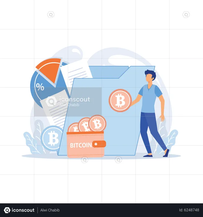 Marché des cryptomonnaies  Illustration